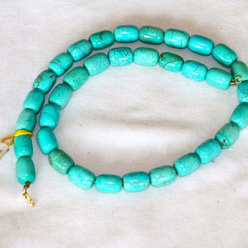 Turquoise Necklace New With 14K 585 Gold Clasp Indico Jewels