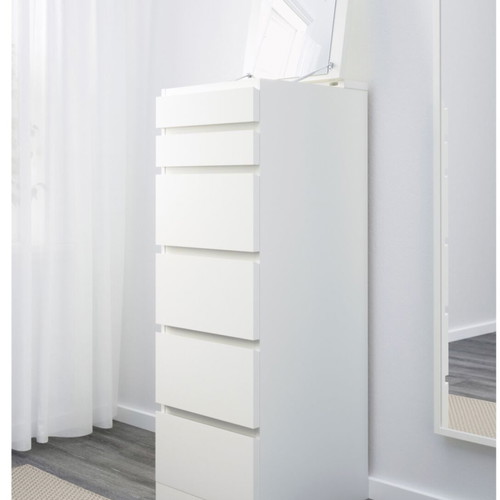IKEA Malm white chest of drawers with 6 -  95,00 - Vendora.cy