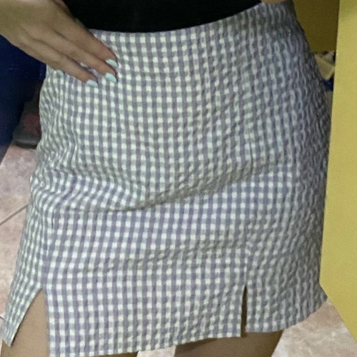 Checked skirt used, size Small