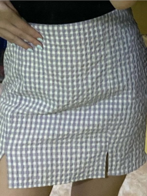 Checked skirt used, size Small
