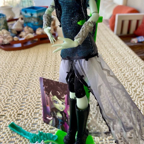 Monster High Doll Frankie Stein used with accessories