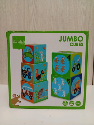 Scratch Jumbo Cubes stacking tower used for baby learning