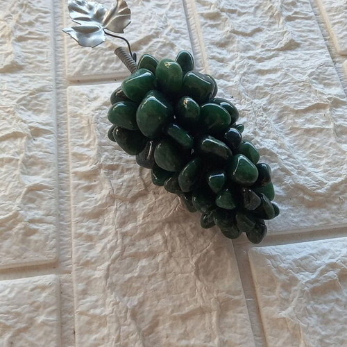 Decorative grape cluster with jade semiprecious stones new