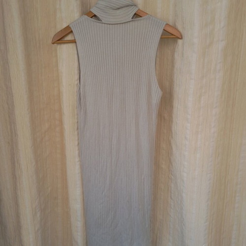 Grey Pink Woman dress like new with scarf, thin knitted, size M