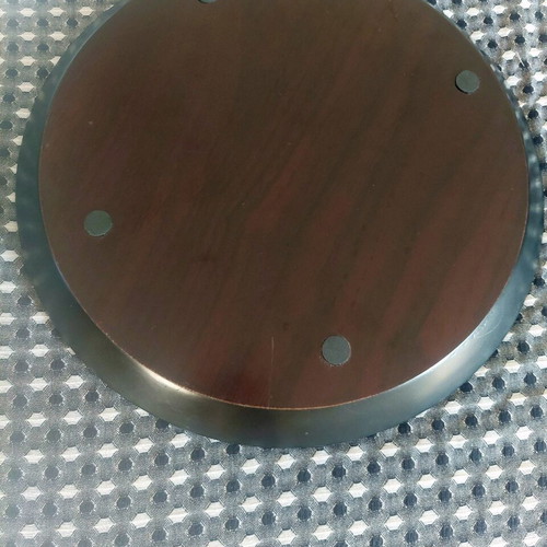Wooden platter with ceramic bowls like new for nuts