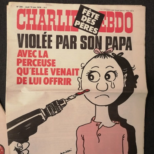 Charlie Hebdo satirical magazine used, 3 issues from 1978