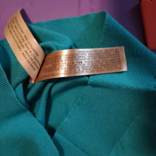 Massimo Dutti men's V-neck turquoise blouse like new size M
