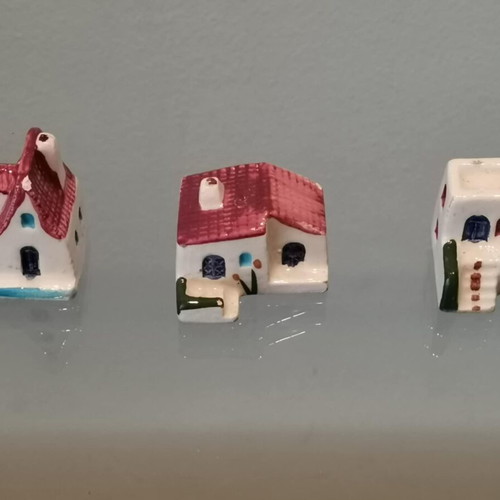Handmade ceramic souvenirs used, pack of 3, vintage