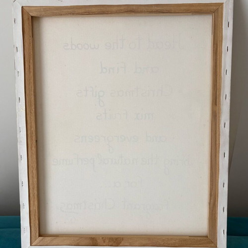Handmade painting with Christmas theme in excellent condition