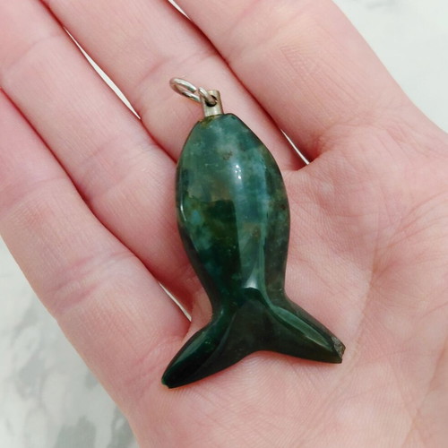 Vintage pendant from the 70s, used with wear on fish tail