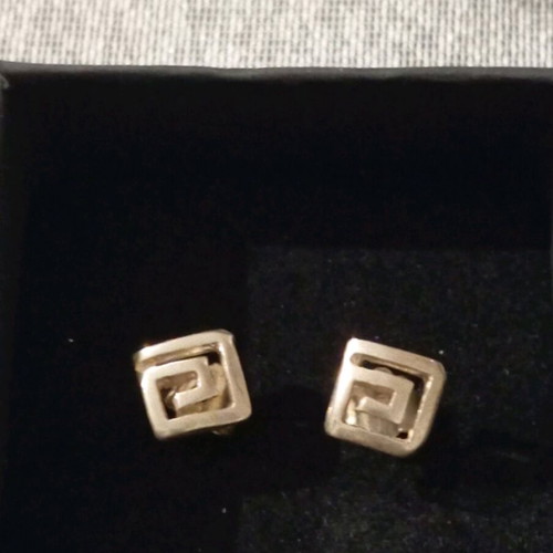 Silver 925 earrings small, square, new