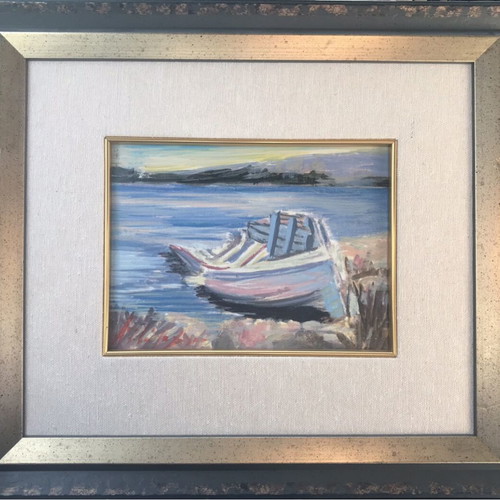 Ach. Aivazoglou painting like new, small oil on canvas