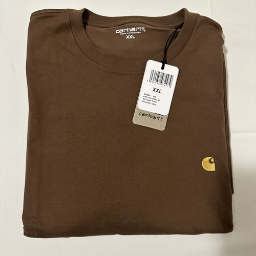 Carhartt WIP Chase T-shirt 2XL new, brown