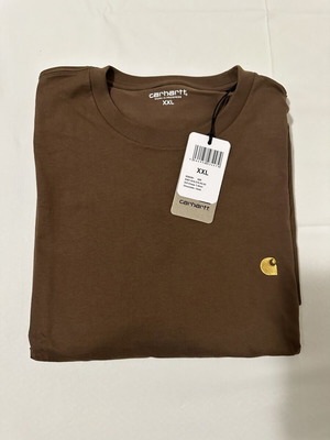 Carhartt WIP Chase T-shirt 2XL new, brown