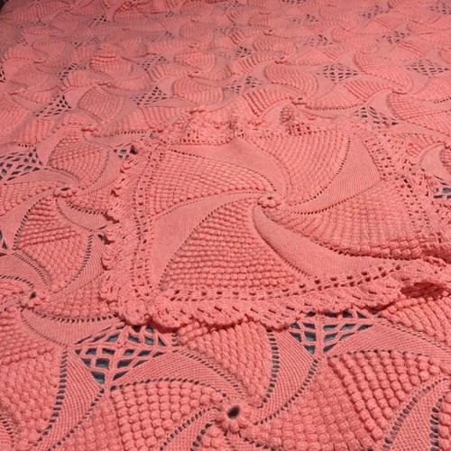Handmade full-wool blanket for double bed with two pillows new