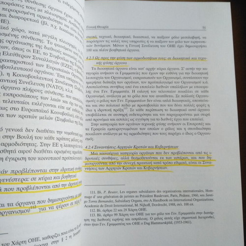 The Law of International Organizations used, P. Naskou-Peraki, institutional dimension