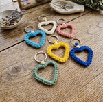 Macrame heart-shaped keychains new
