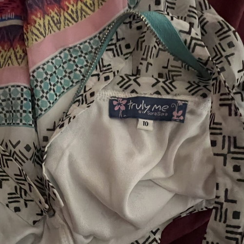 Tribe girls dress size 10 years like new, multicolor