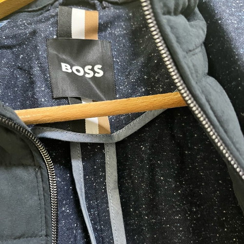 Blue Boss jacket new with detachable vest hem
