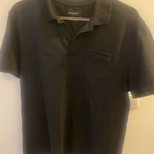 Massimo Dutti men's polo T-shirt used, black, size L