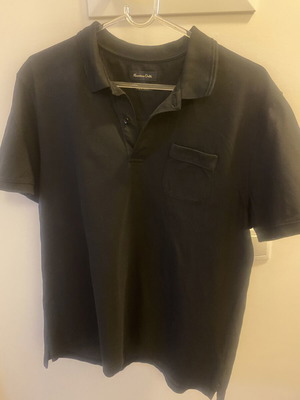 Massimo Dutti men's polo T-shirt used, black, size L