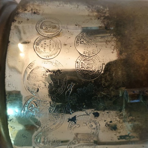 Old Russian Samovar in brass