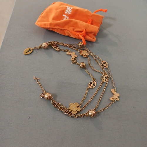 Folli Follie necklace like new, black and gold