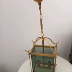 Double hanging lamp used, bronze