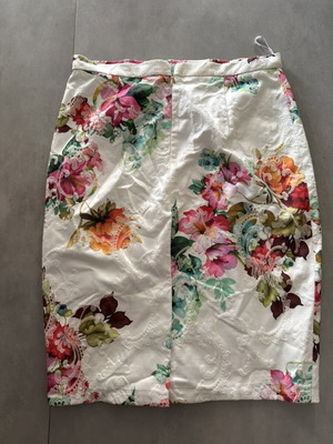 Depolo midi skirt with back slit, multicolored, size XL