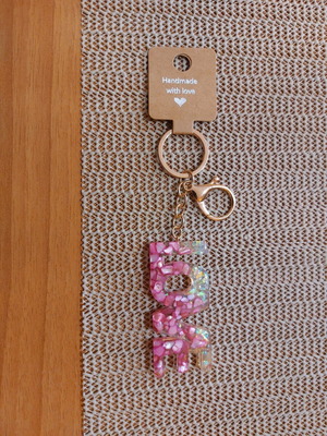 Μπρελοκ Love 14 εκατοστά σε χρυσάφι χρώμα νέο