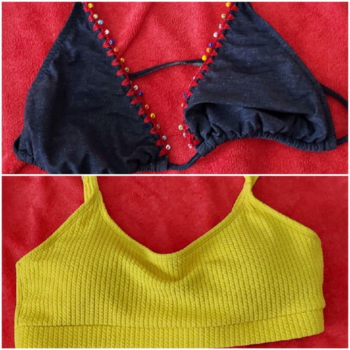 TWO BIKINI TOPS SIZE S/M - THE PRICE REFERS TO BOTH