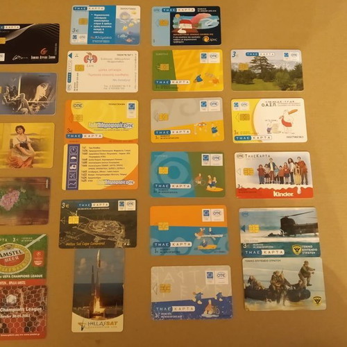 Collection of 220+ single phone cards used, over 10 years