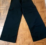 Pinko black pants with gold buttons, loose fit, size S