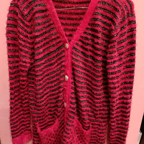 Cardigan like new, soft and warm, red