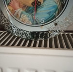 Old clock used, 20 cm, missing battery cover