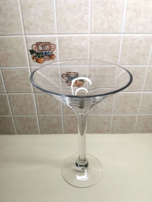 Decorative Glass Vase Transparent Φ23 x H35cm New