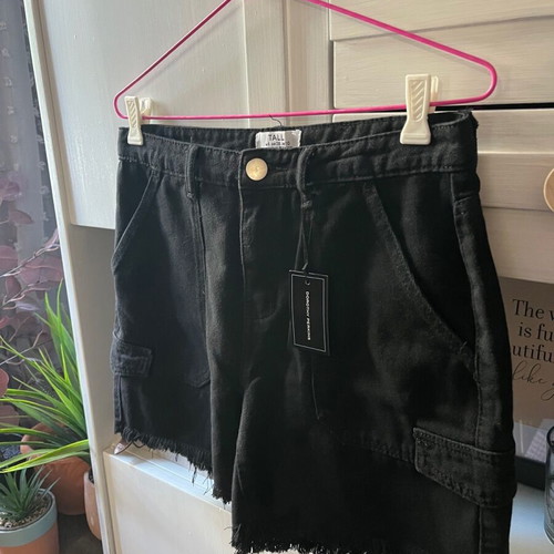 Denim shorts black M slim fit new Dorothy Perkins
