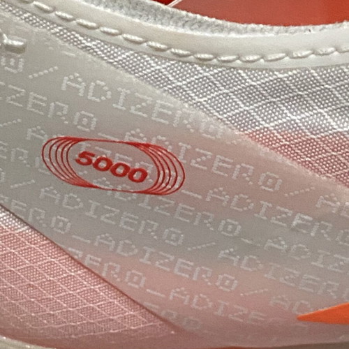 Adidas Adizero Avanti running shoes new, size 42.5, white and orange