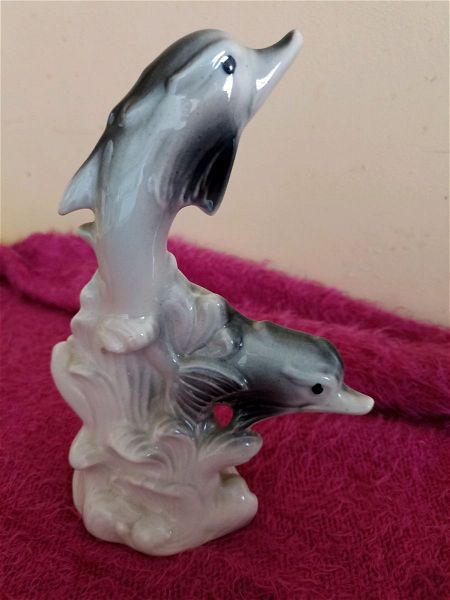  vintage diakosmitiko porselanina delfinia