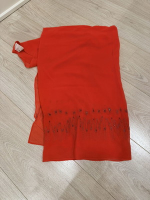 Pareo scarf new, red color