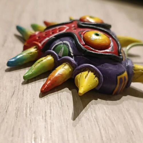 Majora's Mask pendant new handmade with clay and hand-painted