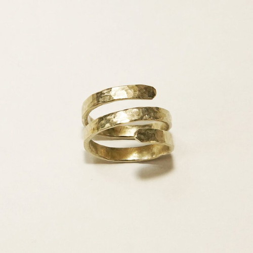 Spiral ring made of alpaca new, circumference 5.5 cm