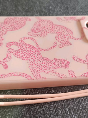Θήκη TPU Xiaomi Redmi Note 12 Pro ροζ με σχέδιο λεοπάρδαλη και λουράκι καινούργια