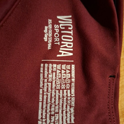 Victoria's Secret Sport Knockout Tight like new, burgundy with lace details