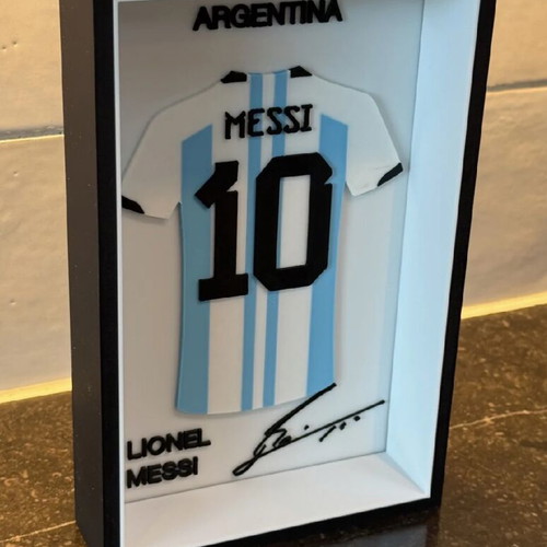 3D Lionel Messi #10 Argentina Frame handmade decorative