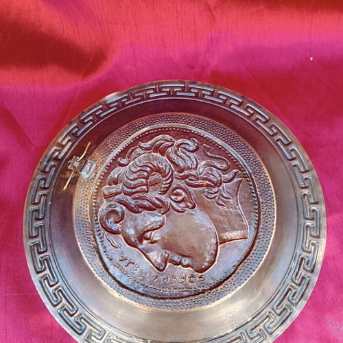 Bronze plate used with depiction of Alexander the Great