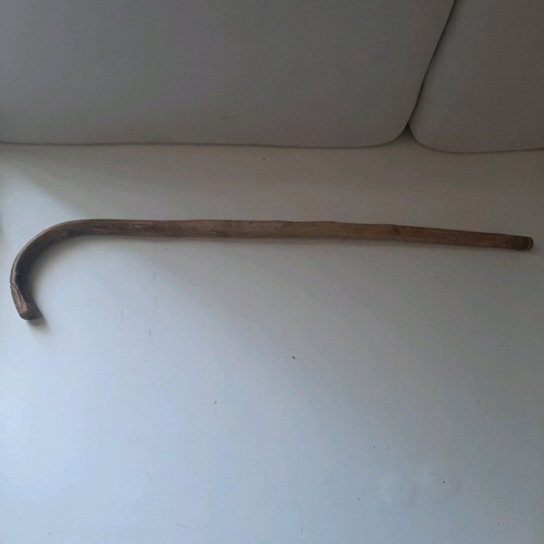 Walking stick 100 years old used, handmade from cornel wood
