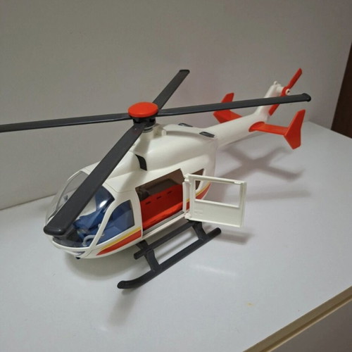 Playmobil Hospital Emergency Helicopter and City Action Emergency Vehicle like new