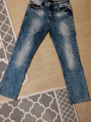 Guess women's blue denim pants like new, size L