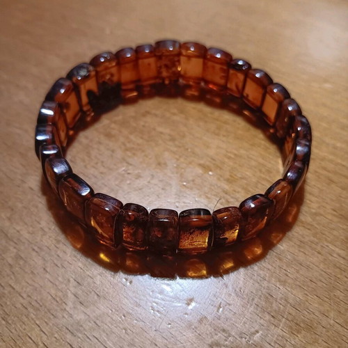Amber bracelet new in honey, brown, and orange shades
